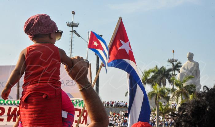 Marcha por el 1ro de Mayo, en la Plaza de la Revolución