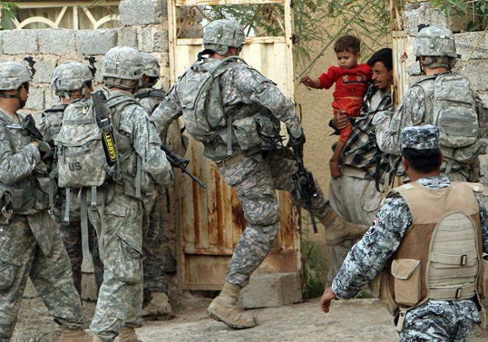 Soldados estadounindenses en acción en Irak.