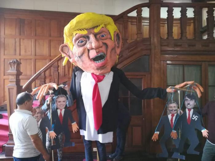 Trump y sus marionetas sudamericanas en Chile. Foto: Resumen Latinoamericano