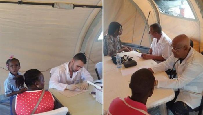 Los colaboradores cubanos de la salud ofrecen atención médica a la población de la zona
