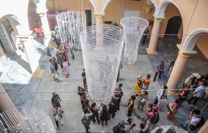 Inauguracion de la Bienal, en el Centro de Arte Contemporanea Wifredo Lam