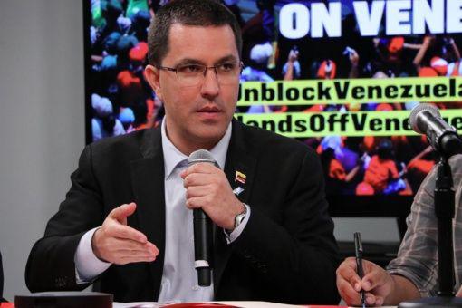 Arreaza denuncia bloqeo económico de Estados Unidos contra Venezuela
