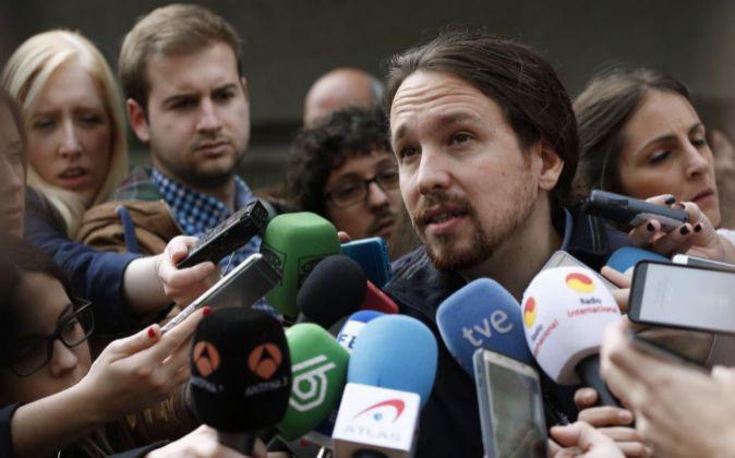 «Nos pusimos de acuerdo en que estamos de acuerdo», dijo Pablo Iglesias a su salida de la Moncloa, en referencia al panorama de coaliciones que se necesita para la investidura del presidente de España. 