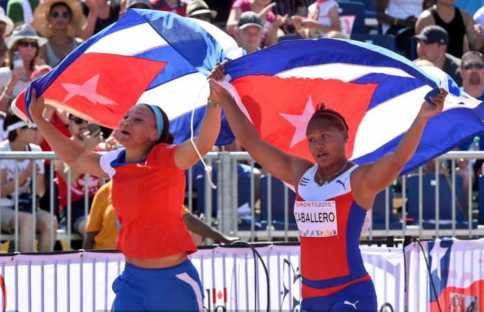Atletismo Pana Disco F Denia Caballero Oro y Yaime Perez plata