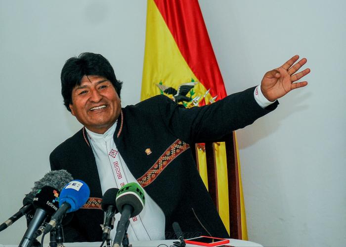 evo Morales Ayma, presidente del Estado Plurinacional de Bolivia, en visita oficial, ofrece conferencia de prensa, en El Laguito