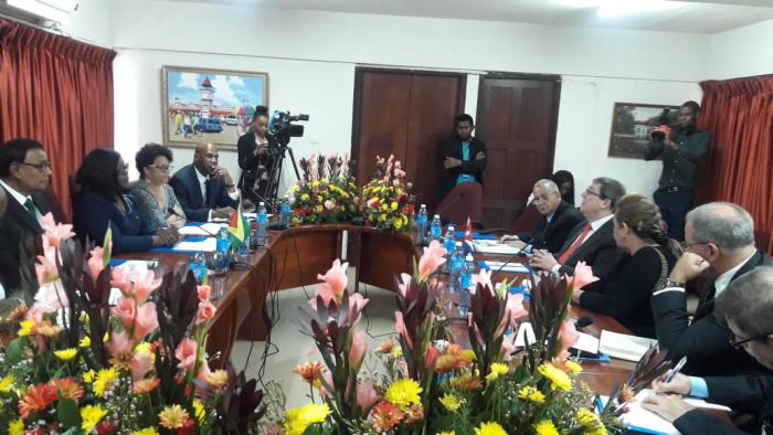 Bruno Rodríguez de visita oficial a Guyana