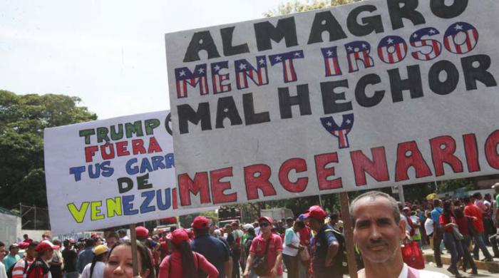 El pueblo venezolano rechaza las injerencias de Luis Almagro y la nefasta oea en sus asuntos internos. 
foto: telesur