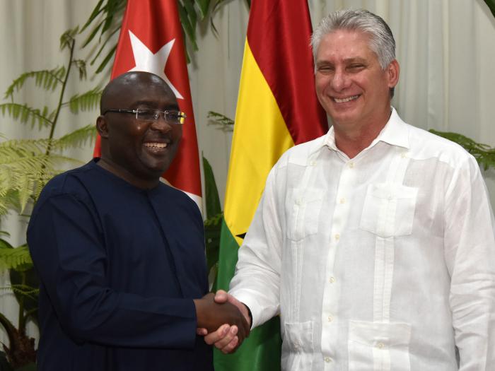 vicepresidente de ghana y diaz-canel
