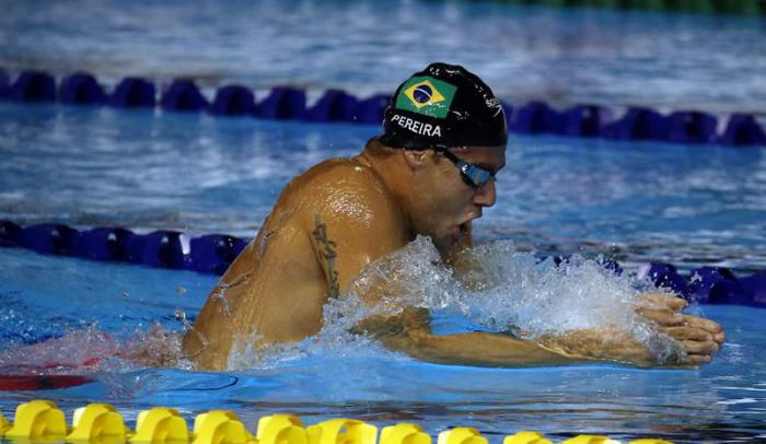El nadador brasileño Thiago Pereira ganó 23 medallas, de ellas 15 de oro en los panamericanos. 
Foto:  Panamericanworld   