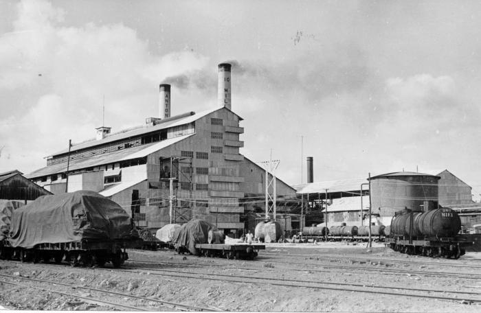  El central Antonio Guiteras (antes Delicias) molía diariamente unas 860 000 arrobas de caña. Contaba con unos 9 000 trabajadores en la zafra. Foto: Archivo de Granma 