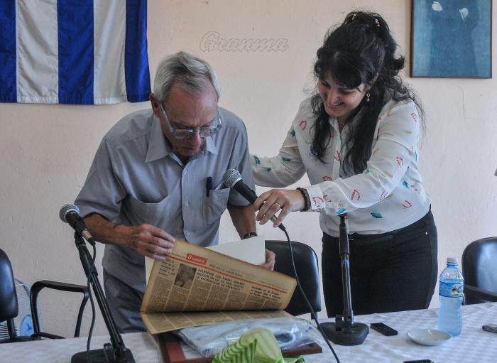 Visita de Eusebio Leal, Historiador de La Habana, al Periodico Granma