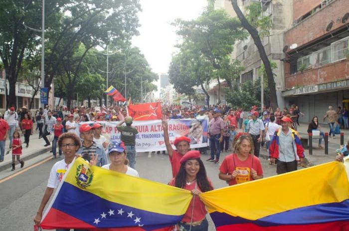 Un mar de pueblo de pueblo inundó las calles de Caracas este domingo para acompañar a los delegados e invitados al XXV Encuentro Anual del Foro de Sao Paulo