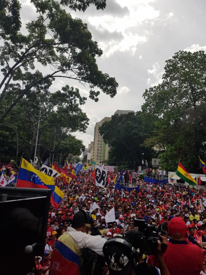 Un mar de pueblo de pueblo inundó las calles de Caracas este domingo para acompañar a los delegados e invitados al XXV Encuentro Anual del Foro de Sao Paulo