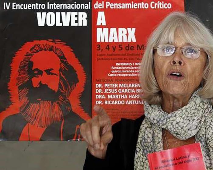 Marta Harnecker pertenece a ese grupo de pensadores que a lo largo de la historia dejaron de lado su conciencia de clase media burguesa, para construir un mundo donde quepan todos, fue exactamente el camino seguido por Carlos Marx. Foto: archivo de granma