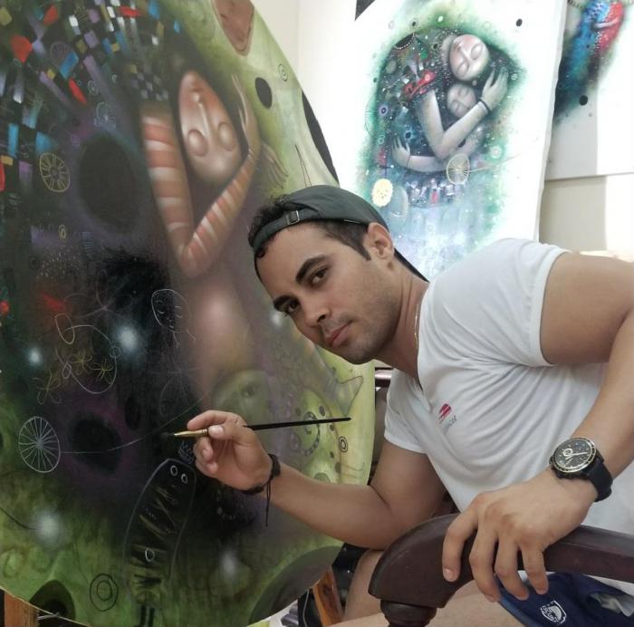 Brian Sánchez Jiménez inmerso en su mundo celestial.
