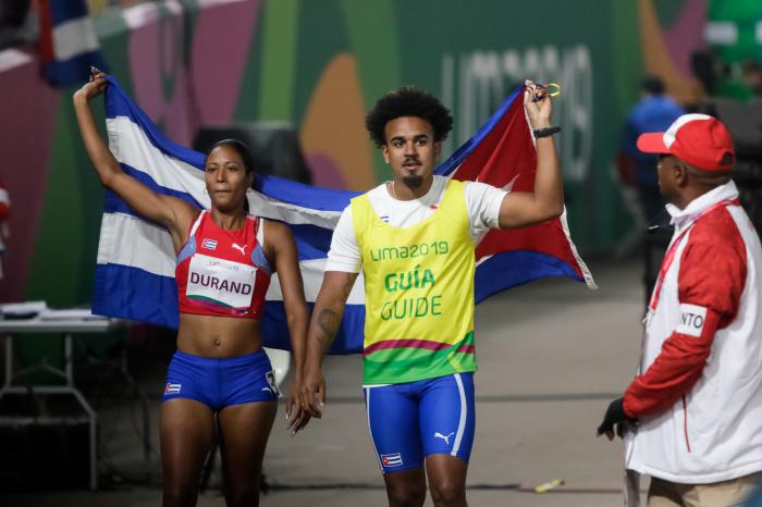 Omara Durand, de Cuba, compite en la final de 100 metros T12 femenino en el estadio atlético de la Villa Deportiva Nacional (VIDENA) durante los VI Juegos Parapanamericanos Lima 2019, el 26 de Agosto de 2019 en Lima, Perú. FOTO: Calixto N. Llanes/Periódico JIT (Cuba)