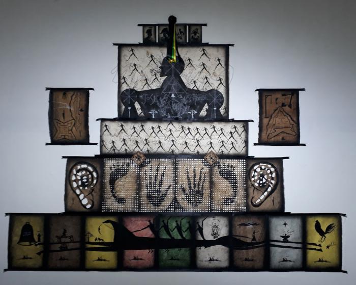 Júbilo de Aponte, obra de José Bedia. Foto de la autora