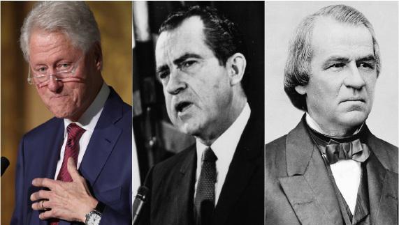Tres presidentes estadounidenses han sido sometidos a un proceso formal para su destitución por el 
Congreso: Bill Clinton, Richard Nixon y Andrew Johnson. 