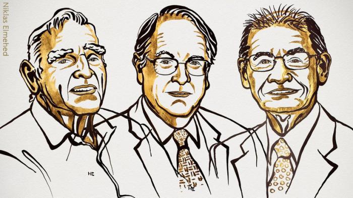 Los químicos John B. Goodenough, M. Stanley Whittingham y Akira Yoshino. Tomada de Twitter.