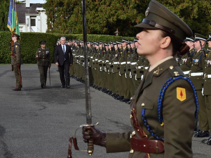 Ceremonia oficial de bienvenida a Díaz-Canel en Irlanda
