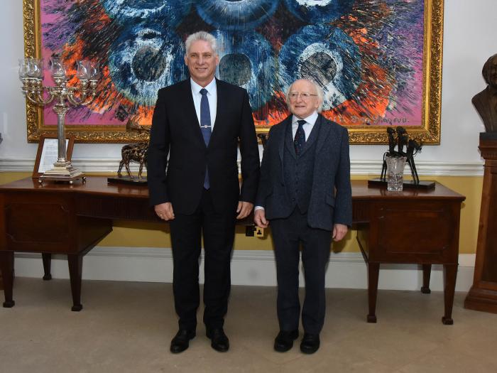 Conversaciones de los presideentes de Cuba e Irlanda
