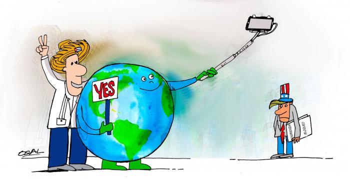 Selfie voces unidas contra el bloqueo