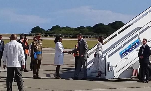 los reyes de España en Santiago de Cuba