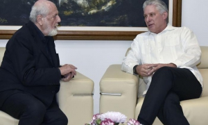 Recibió el Presidente Díaz-Canel al artista italiano Michelangelo Pistoletto