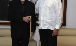 Recibió el Presidente Díaz-Canel al artista italiano Michelangelo Pistoletto