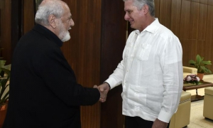 Recibió el Presidente Díaz-Canel al artista italiano Michelangelo Pistoletto