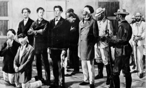 Recreación del fusilamiento de los estudiantes de Medicina, cuadro del pintor Ma