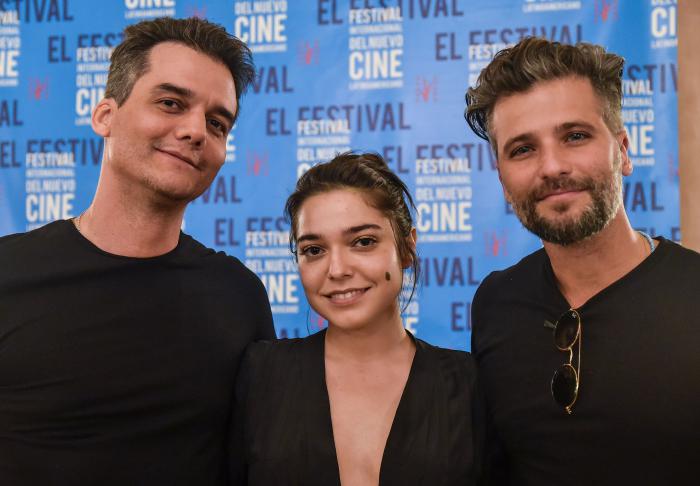 Encuentro con la prensa del filme Marighella del realizador Wagner Moura (Brasil) y actores como Bruno Gagliasso (Brasil) y Bella Camero, en el Salón Taganana del Hotel Nacional en la 41 Festival Internacional del Nuevo Cine Latinoamericano