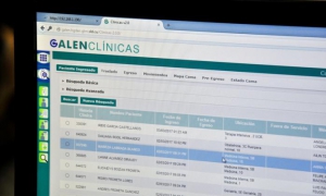 Entorno gráfico del software cubano Galen Clínicas, un sistema de gestión digita