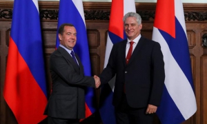 Diaz Canel y Medvédev