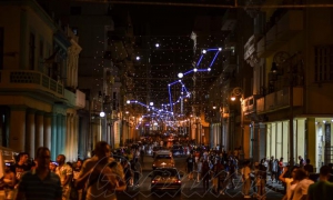 Espectáculo de luces por todo Galiano