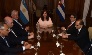 Díaz-Canel y Cristina Fernández