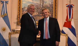 Presidentes de Cuba y Argentina