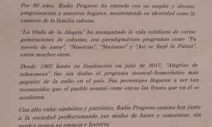 Felicita Díaz-Canel al colectivo de Radio Progreso 