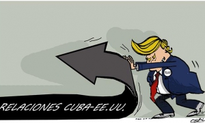 CUBA-CARICATURA DE OSVAL-VUELTA ATRÃS