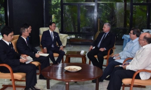 Recibió Díaz-Canel al enviado especial del Primer Ministro de Japón