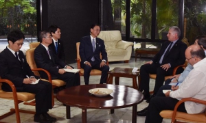 Recibió Díaz-Canel al enviado especial del Primer Ministro de Japón