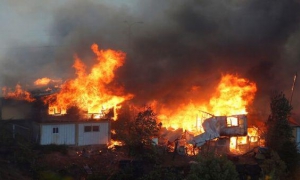 incendio forestal en Valparaíso