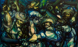 Obra: Milicias campesinas, de Servando Cabrera. 