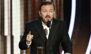 Ricky Gervais amenizó la gala por quinta vez. 