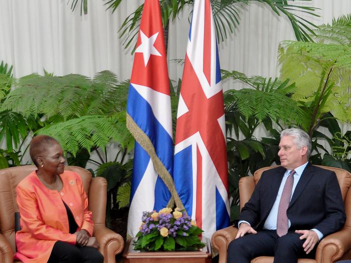 Recibe Presidente cubano Miguel Díaz-Canel a baronesa