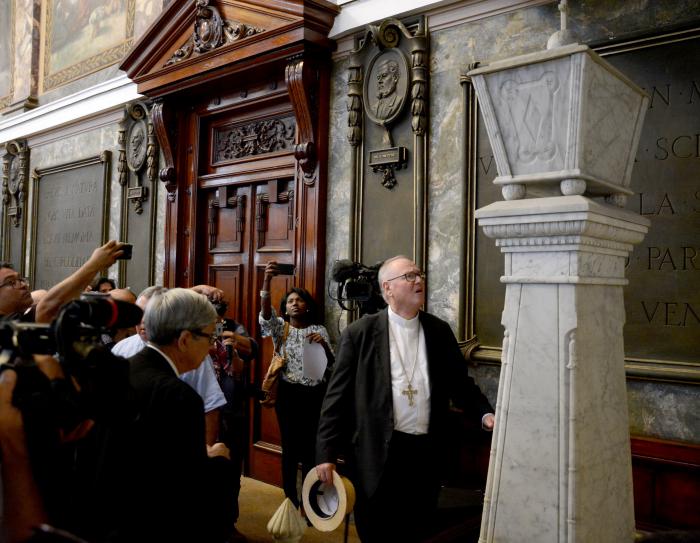 Visita del Arzobispo de Nueva York, Cardenal Timothy Michel Dolan a la Universidad de la Habana.