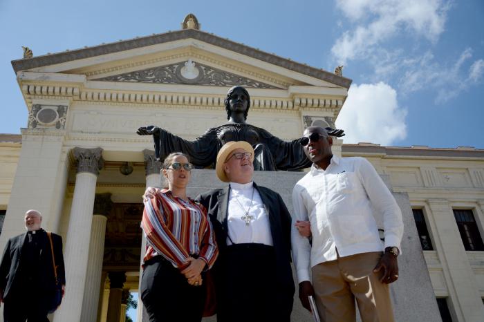 Visita del Arzobispo de Nueva York, Cardenal Timothy Michel Dolan a la Universidad de la Habana.