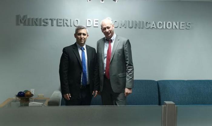 Jorge Luis Perdomo, ministro cubano de Comunicaciones sostuvo un intercambio con Alexey K. Volin, viceministro ruso de de Desarrollo digital, Comunicaciones y Medios masivos.