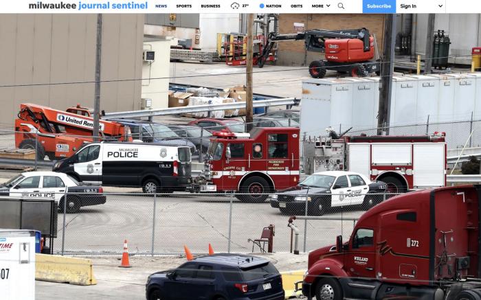 La policia acordonó la zona del incidente en Milwaukee, donde un tiroteo dejó sin vida a siete personas. 