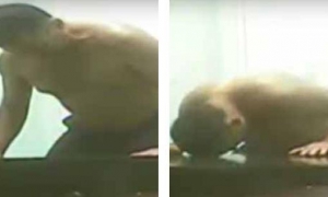 Capturas de pantalla del video que muestran la secuencia de autoagresión de Ferr